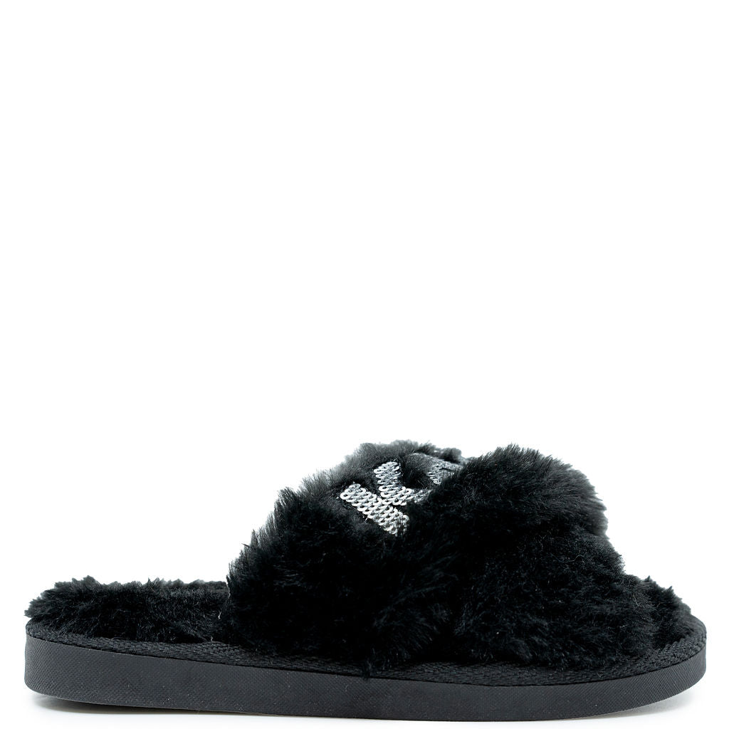 Karl Lagerfeld Fur Logo Slippers-Tassel Children Shoes