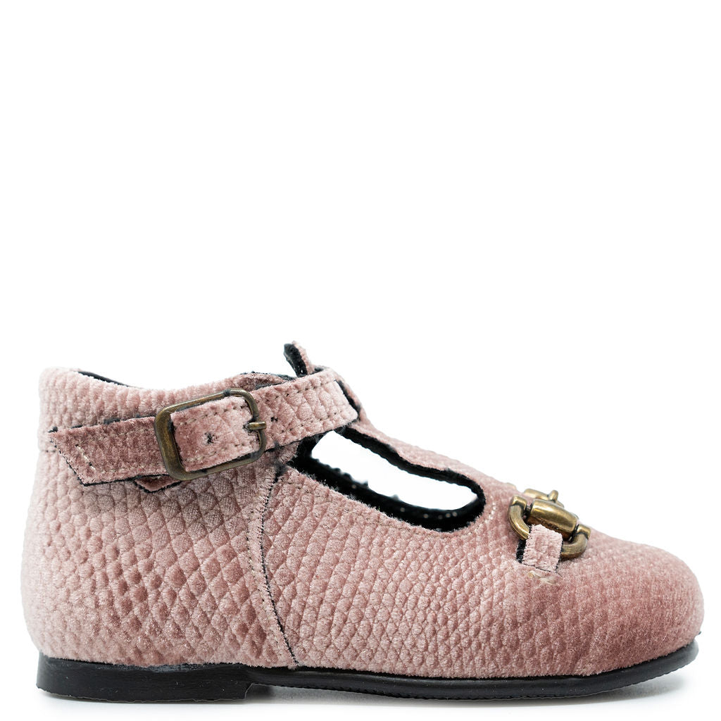 Blublonc Rose Velvet Buckle Baby Shoe-Tassel Children Shoes