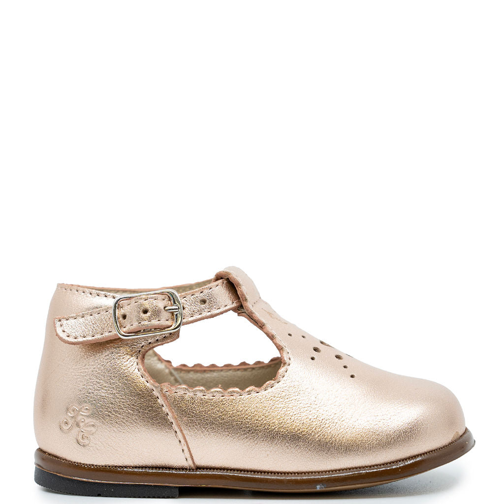 Tartine Copper Heart Baby T Strap-Tassel Children Shoes