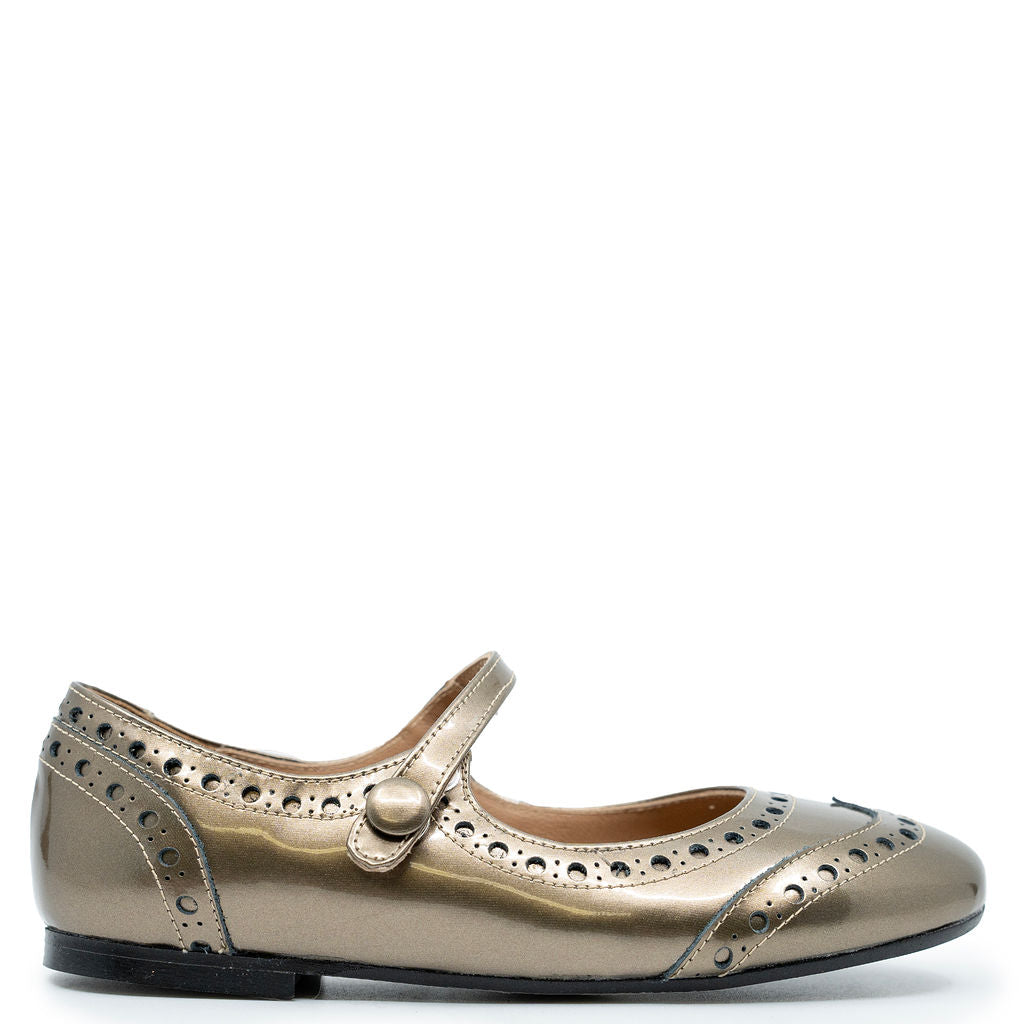 Papanatas Copper Wingtip Mary Jane-Tassel Children Shoes