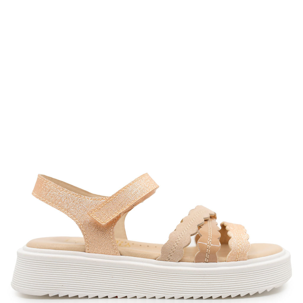 Beberlis Multi Natural Platform Sandal-Tassel Children Shoes