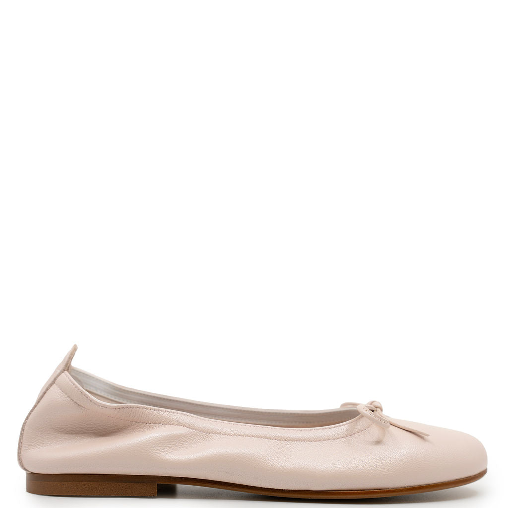 Beberlis Pearlized Pink Elastic Flat-Tassel Children Shoes
