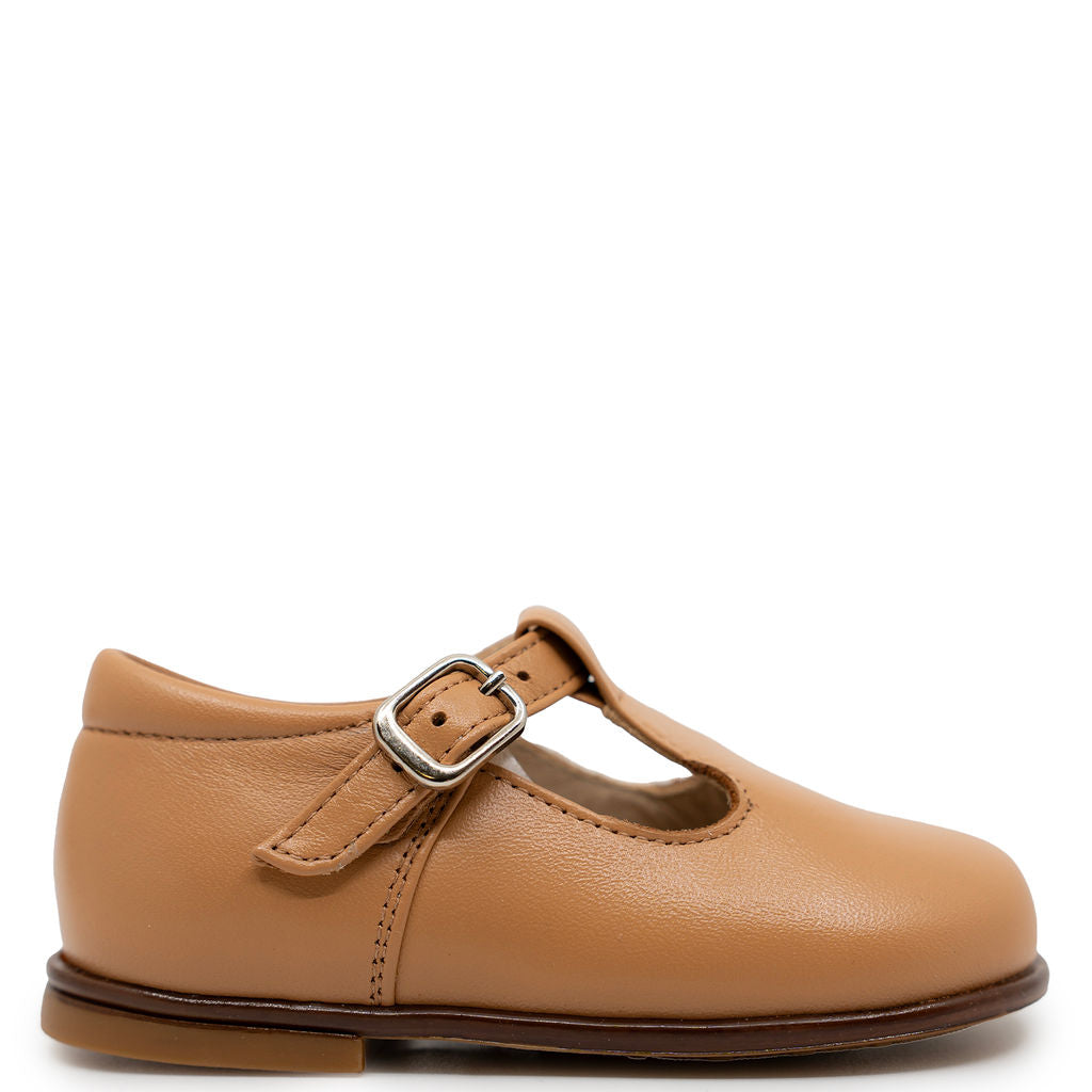 Beberlis Honey Brown T Strap Baby Shoe-Tassel Children Shoes
