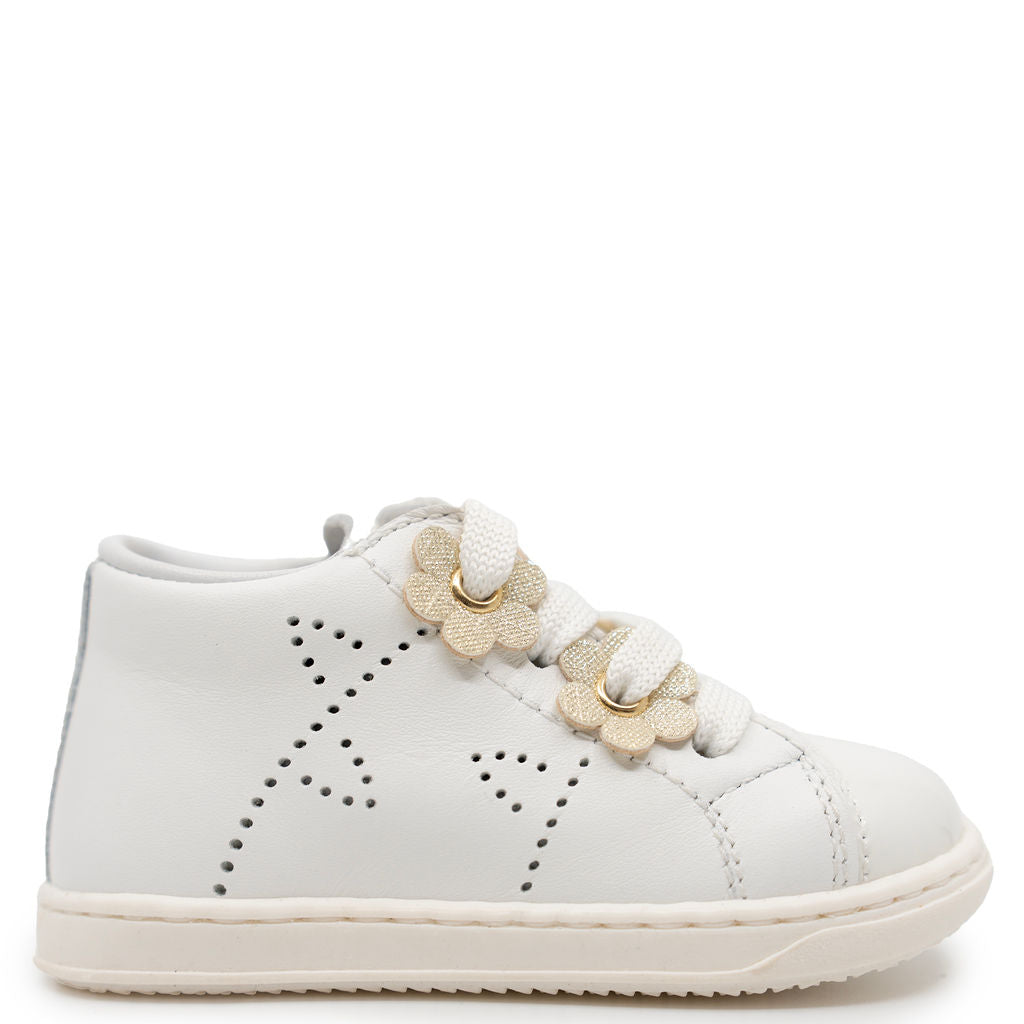 Beberlis White Flower Baby Sneaker-Tassel Children Shoes