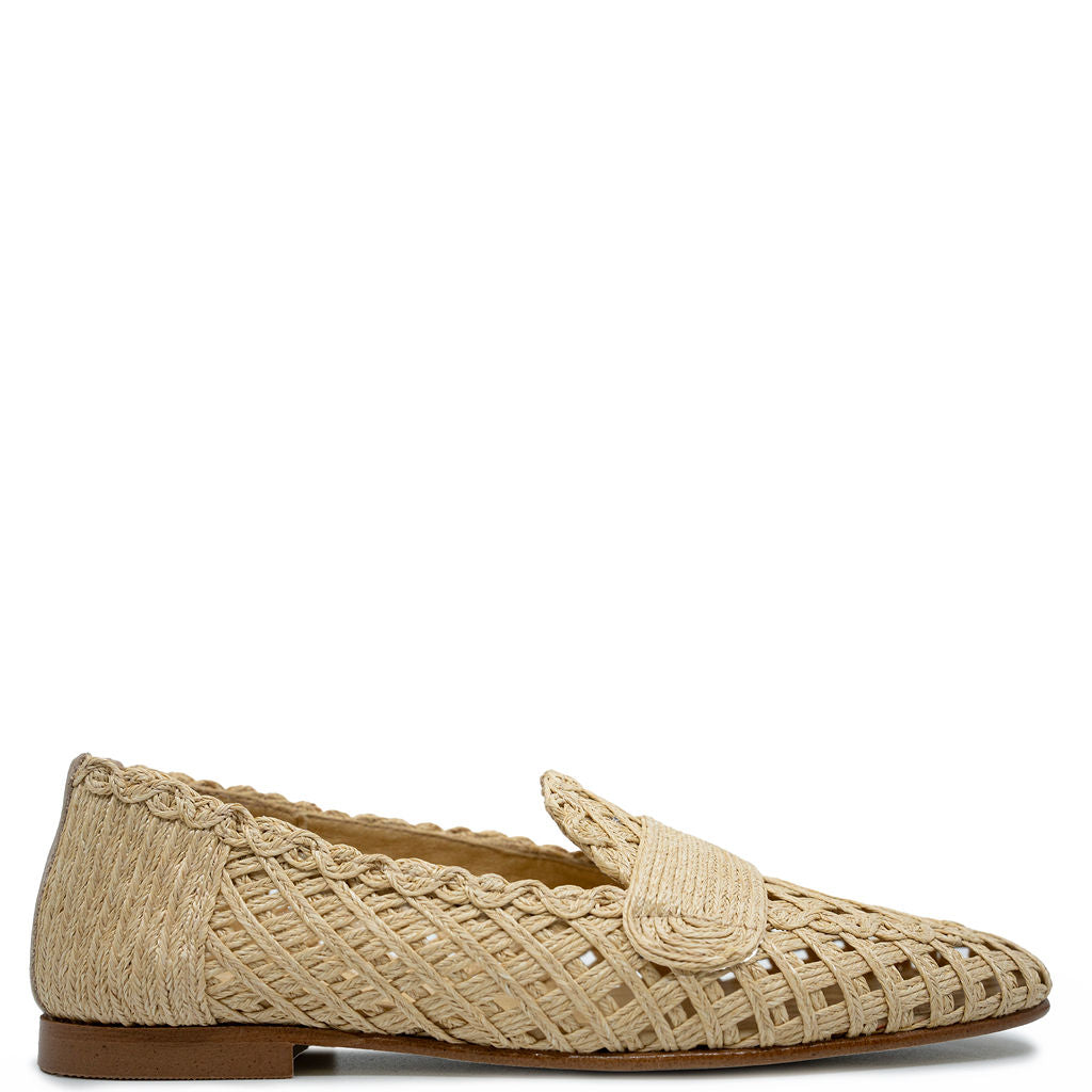 Spain+Co Natural Wicker Penny Loafer-Tassel Children Shoes