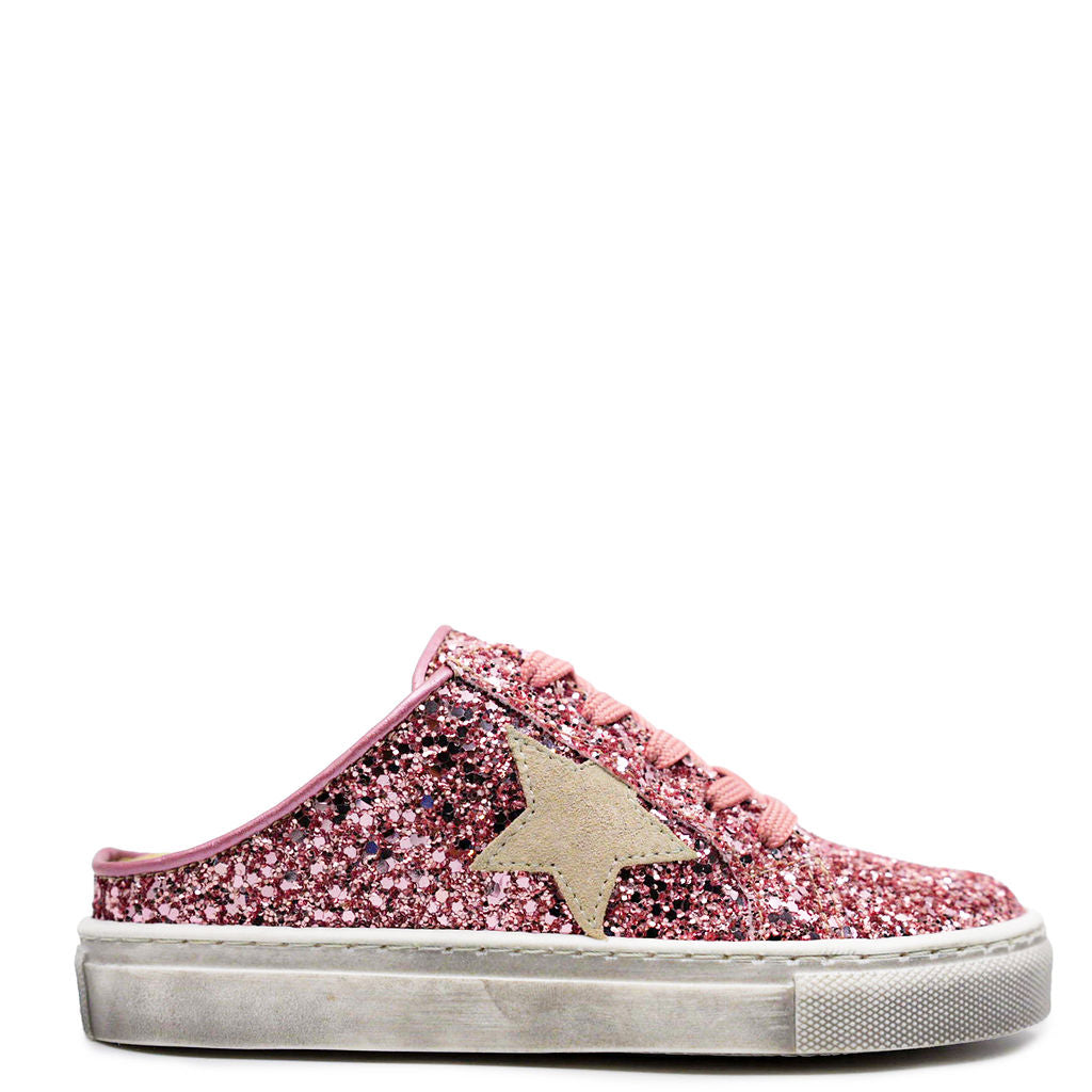 Blublonc Glitter Sneaker Mule-Tassel Children Shoes