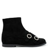 Spain+Co Black Rhinestone Buckle Zipper Dress Boot-Tassel Children Shoes