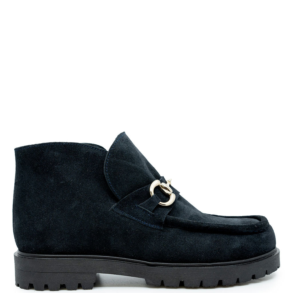 Spain+Co Washed Black Ankle Bootie-Tassel Children Shoes