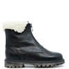 Pepe Black and Ivory Fur Zipper Boot-Tassel Children Shoes