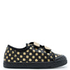 Pepe Black and Gold Dot Velcro Sneaker-Tassel Children Shoes