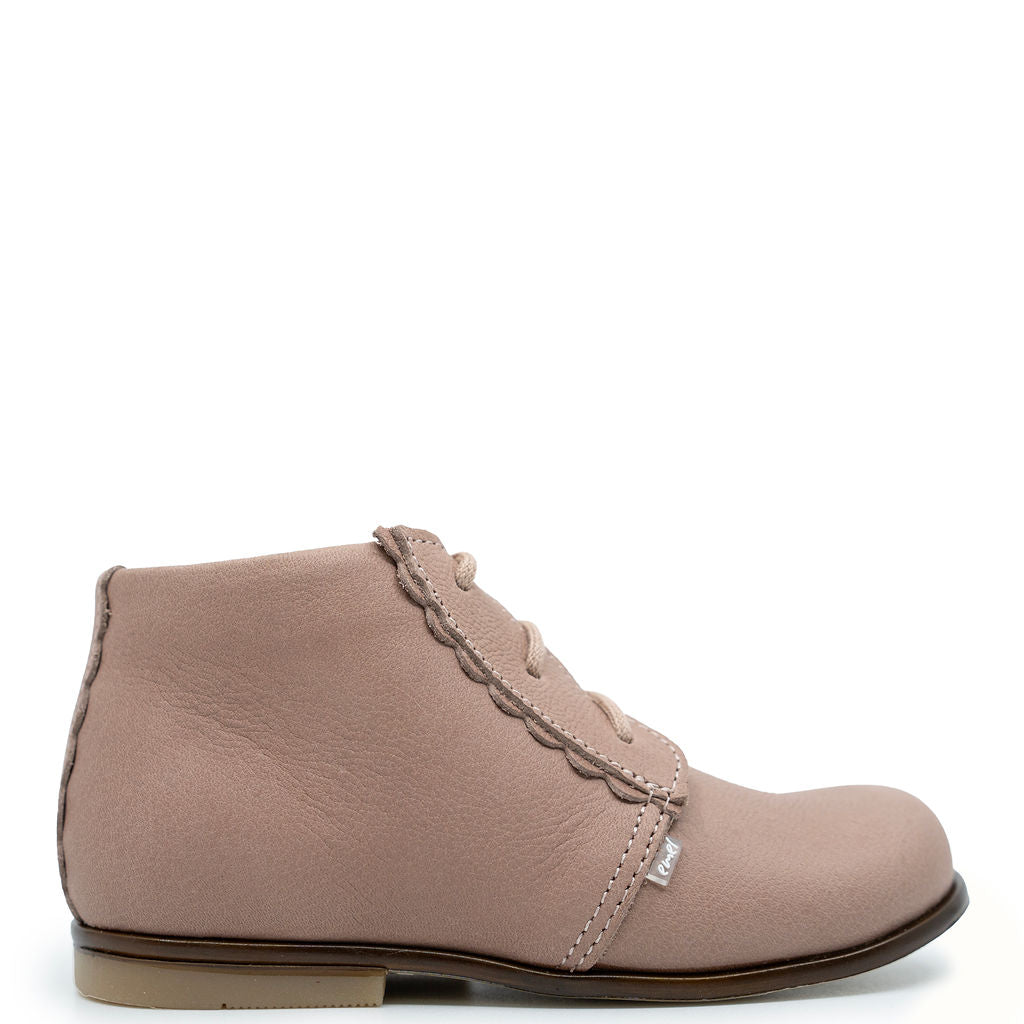 Emel Pebbled Pink Baby Bootie-Tassel Children Shoes