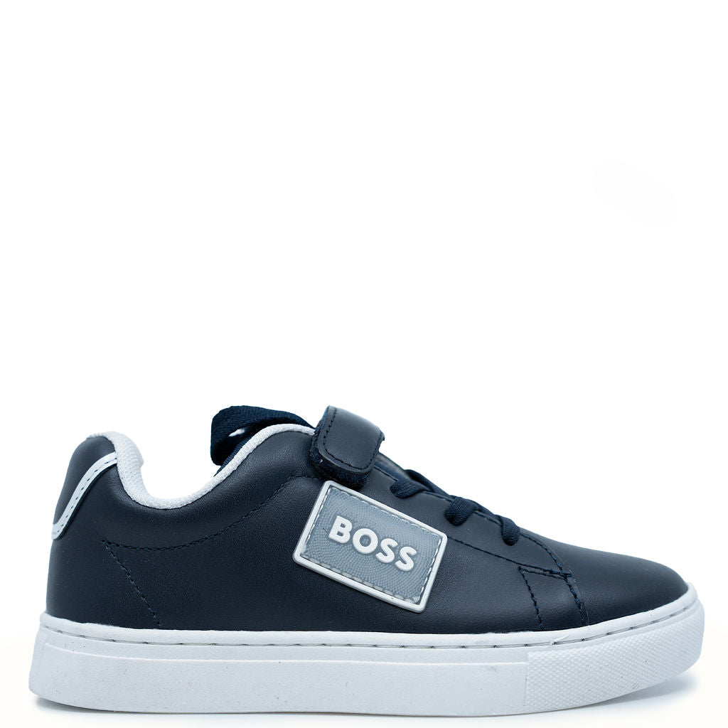 Hugh Boss Navy Velcro Sneaker-Tassel Children Shoes