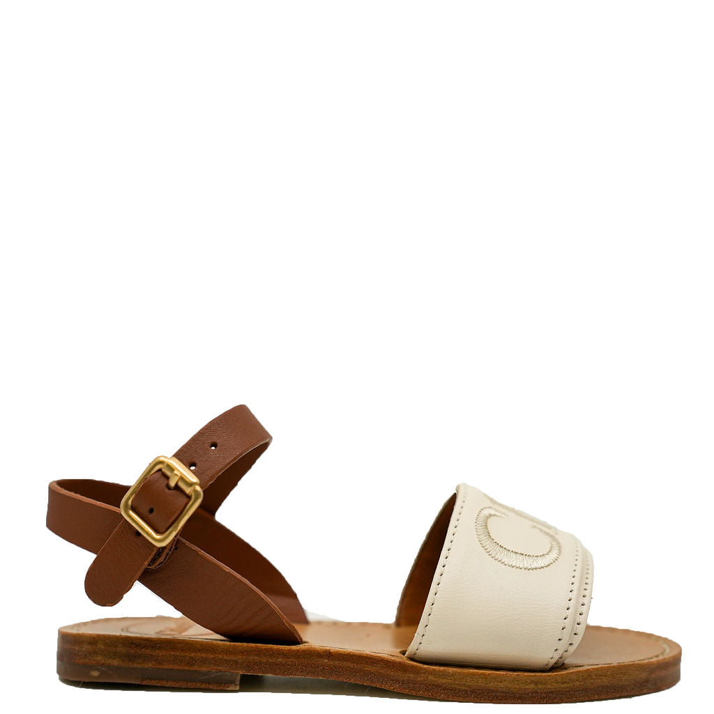 Chloe Mini Me Ivory Slide-Tassel Children Shoes