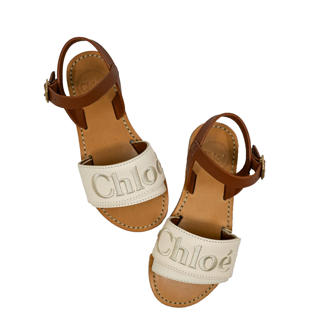 Chloe Mini Me Ivory Slide-Tassel Children Shoes