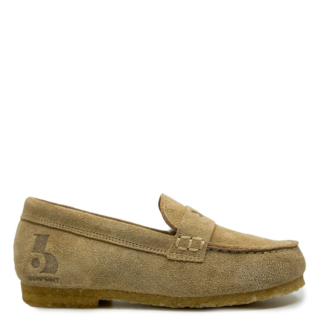 Bonpoint Sandstone Suede Mocassin-Tassel Children Shoes