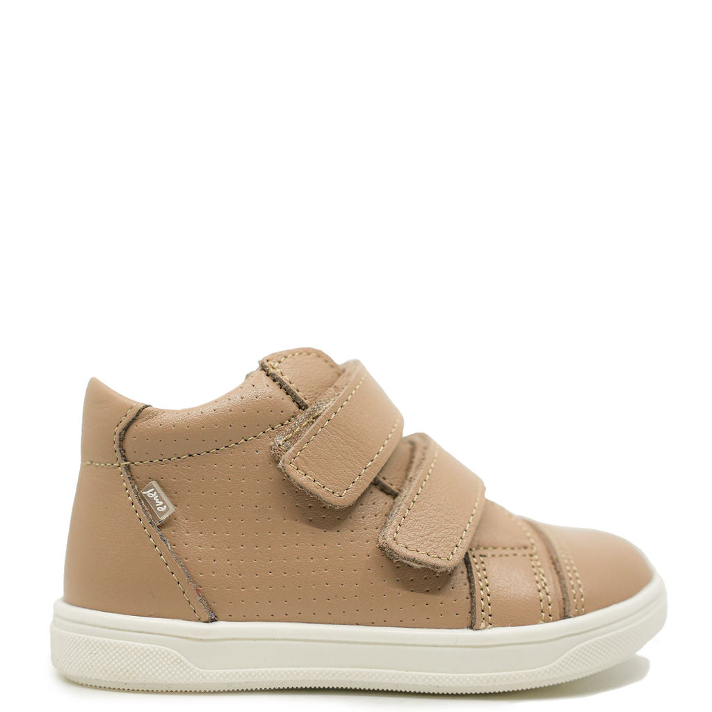 Emel Taupe Velcro Sneaker-Tassel Children Shoes