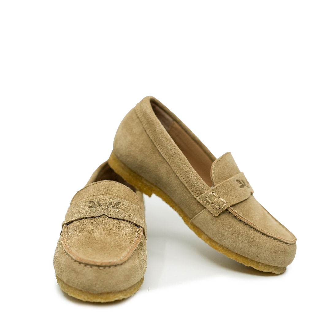 Bonpoint Sandstone Suede Mocassin-Tassel Children Shoes