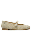 Manuela Taupe Textile Mary Jane-Tassel Children Shoes