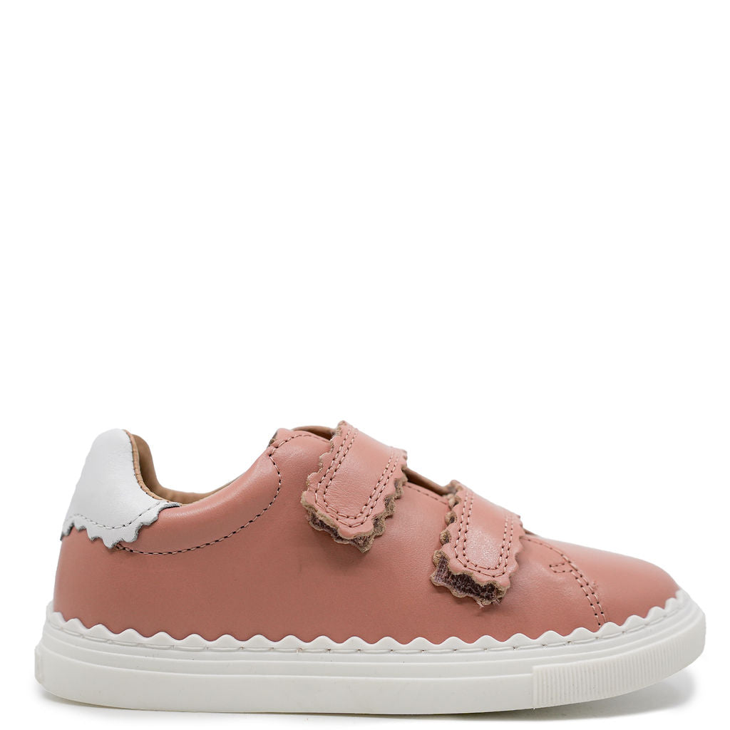 Porte Salmon Sacalloped Velcro Sneaker-Tassel Children Shoes