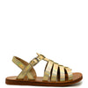 Pom D&#39;Api Gold Iridescent Sandal-Tassel Children Shoes