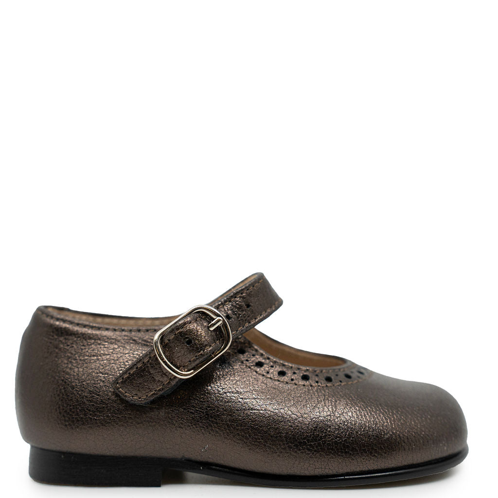 Beberlis Shimmer Brown Perf Baby Mary Jane-Tassel Children Shoes