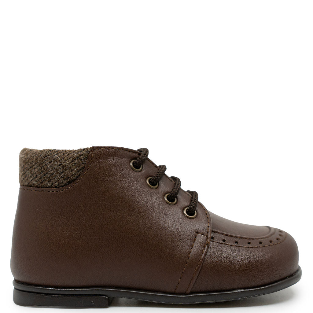 Beberlis Dark Brown Perf Baby Bootie-Tassel Children Shoes