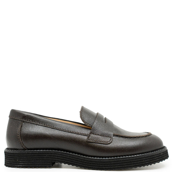 Beberlis Dark Brown Leather Penny Loafer - Tassel Children Shoes
