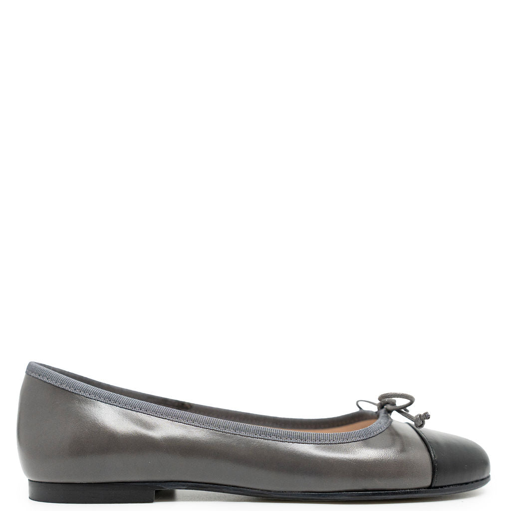 Beberlis Dark Gray Captoe Ballet Flat-Tassel Children Shoes