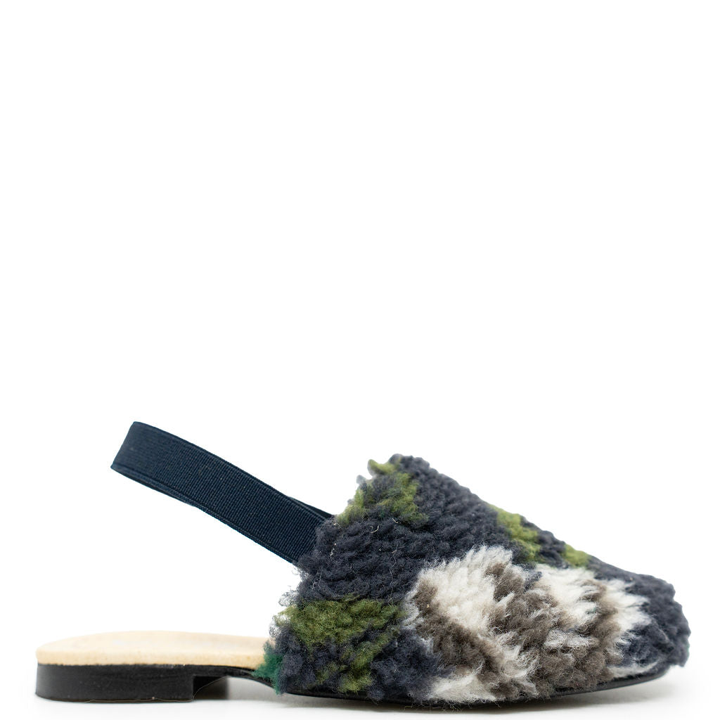 Spain+Co Fur Slingback-Tassel Children Shoes