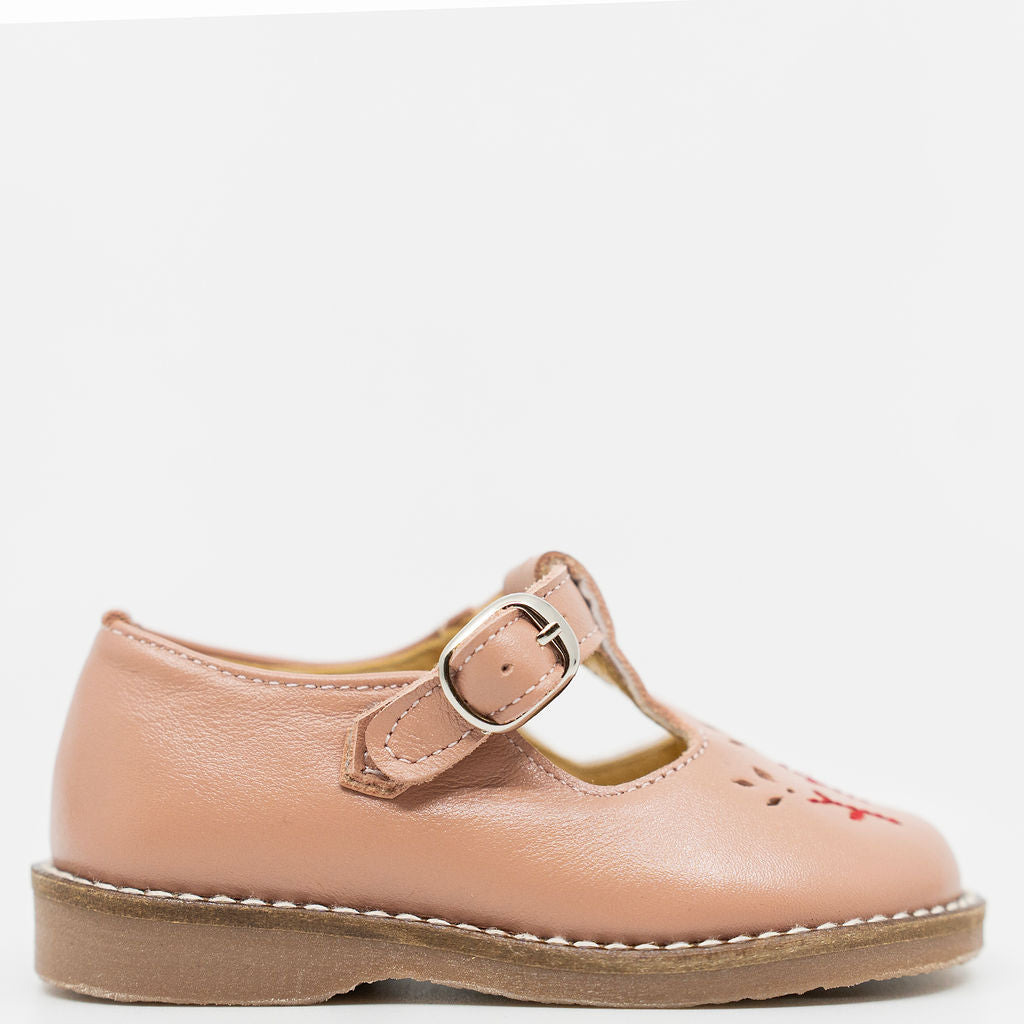 Spain+Co Petale Flower T Strap Loafer-Tassel Children Shoes