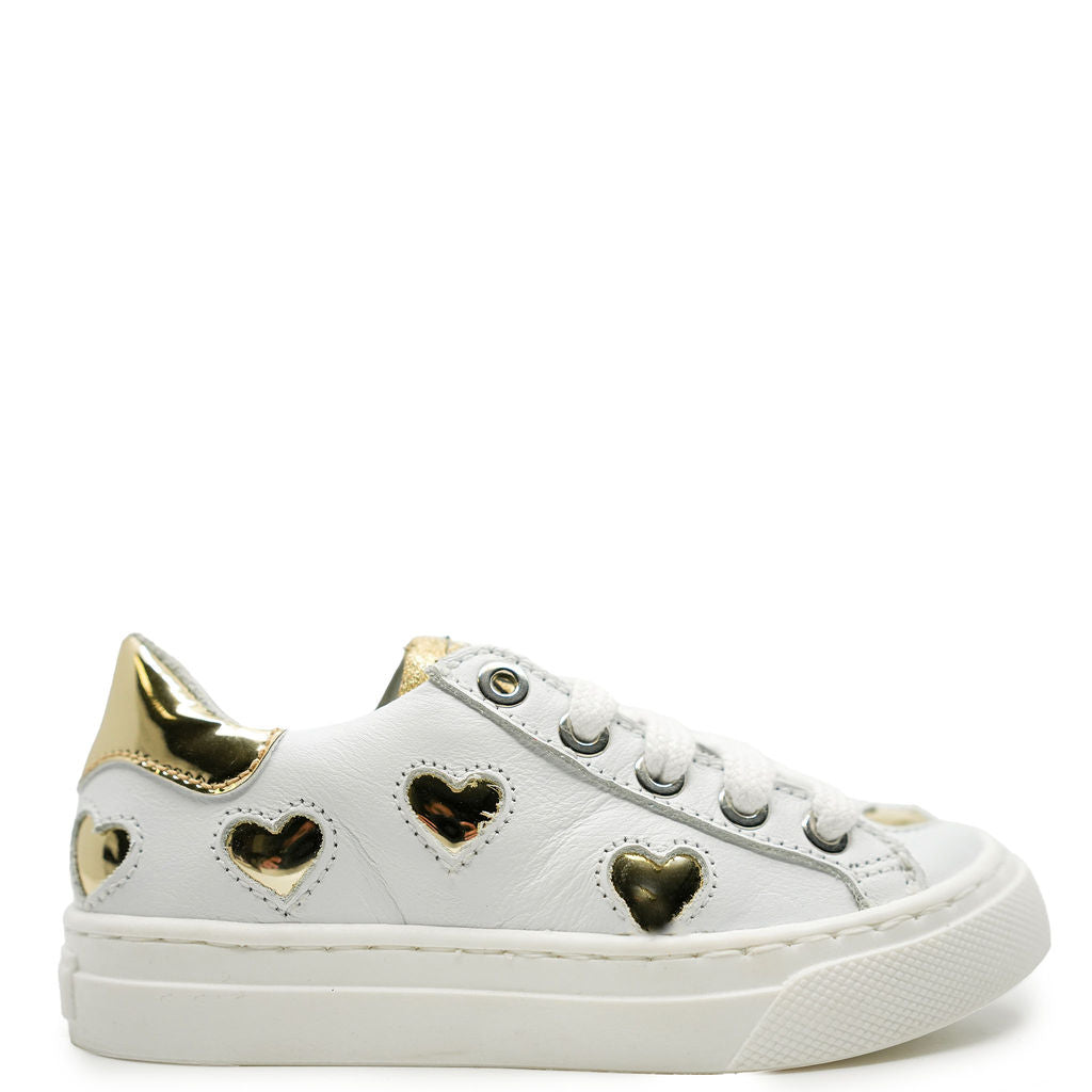 MAA Gold Heart Zipper Sneaker-Tassel Children Shoes
