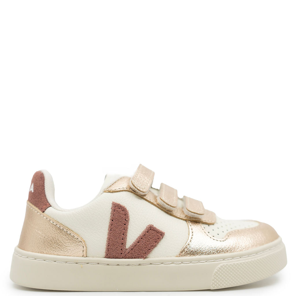 Veja Dried Petale Platine Velcro Sneaker-Tassel Children Shoes
