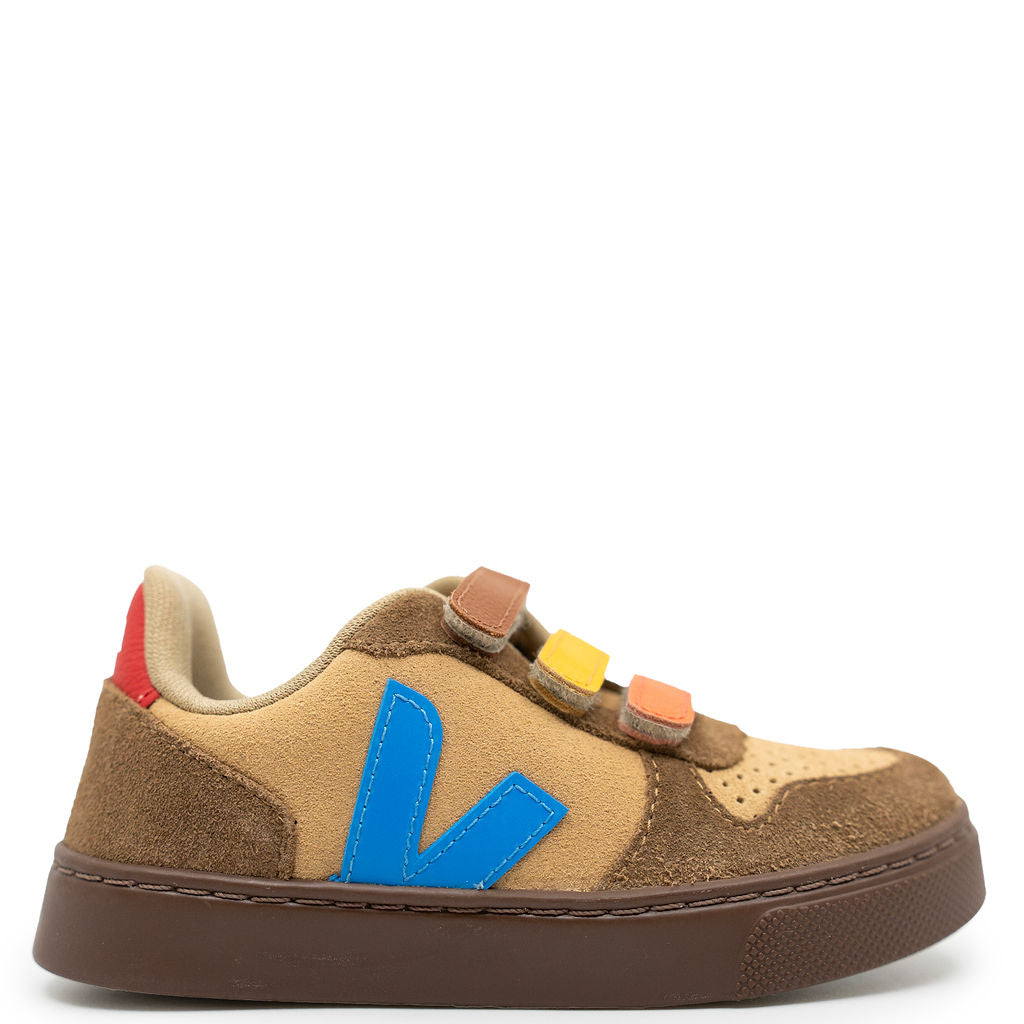 Veja Dessert Egee Brown Velcro Sneaker-Tassel Children Shoes