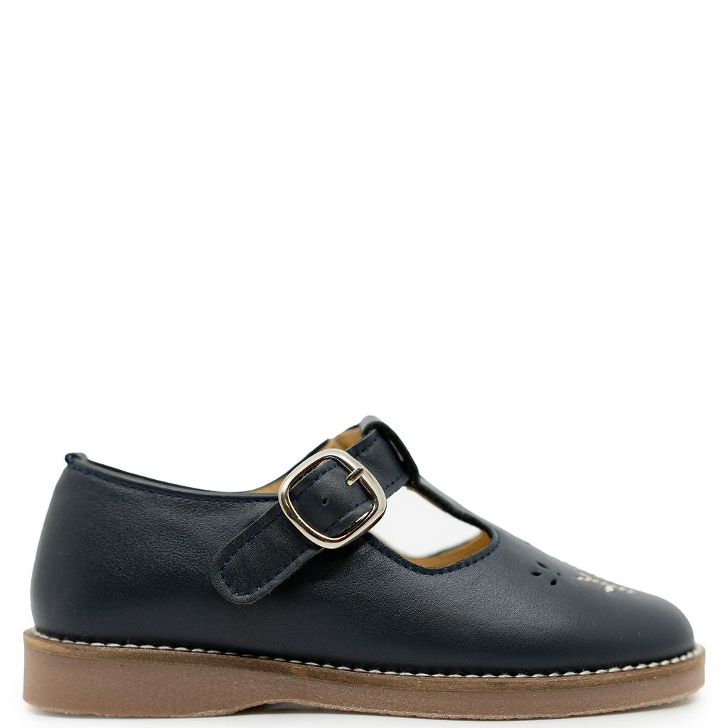 Spain+Co Marino Flower T Strap Loafer-Tassel Children Shoes