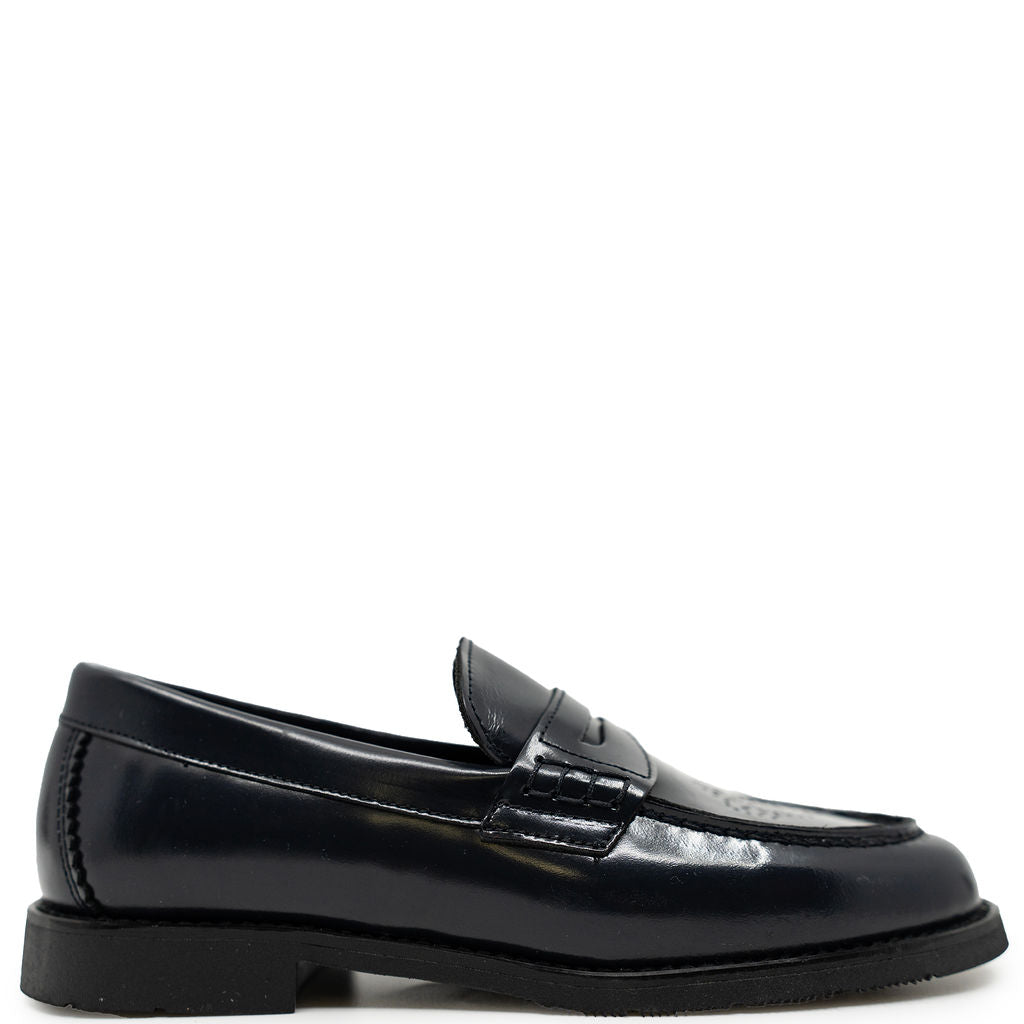 Andanines Navy Florentic Penny Loafer-Tassel Children Shoes