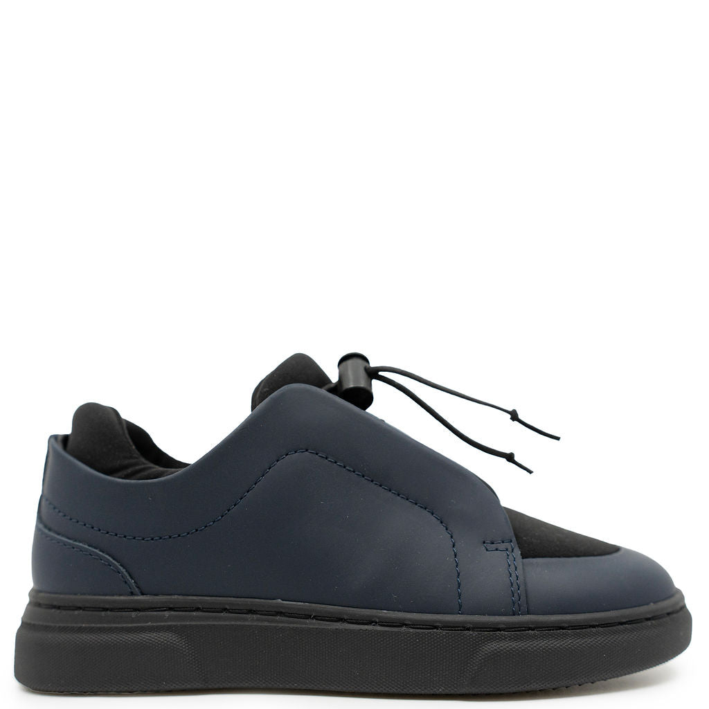 Porte Navy Leather Elastic Dress Sneaker-Tassel Children Shoes