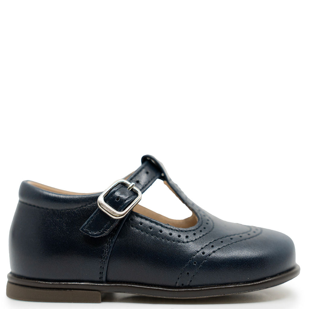 Beberlis Sierra Navy Baby T Strap-Tassel Children Shoes