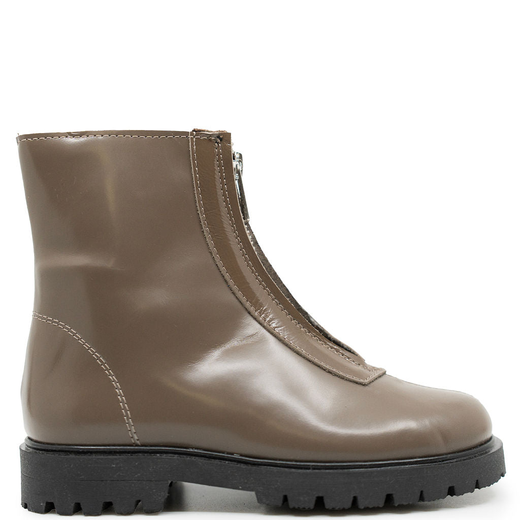 Spain+Co Taupe Brown Boot-Tassel Children Shoes