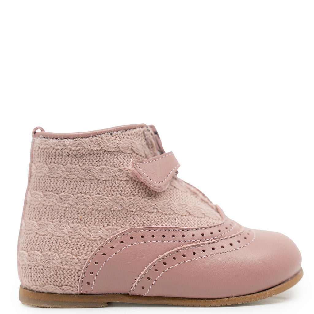 LMDI Rose Cableknit Zipper Bootie-Tassel Children Shoes