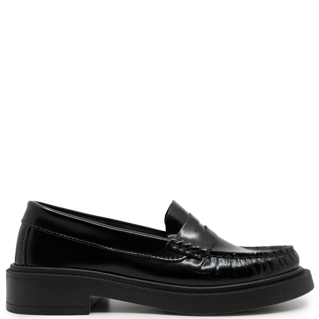 LMDI Black Florentic Chunky Penny Loafer-Tassel Children Shoes