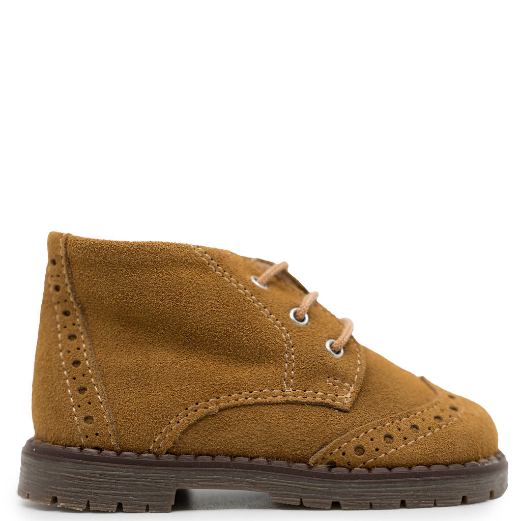 Papanatas Honey Suede Wingtip Baby Bootie-Tassel Children Shoes