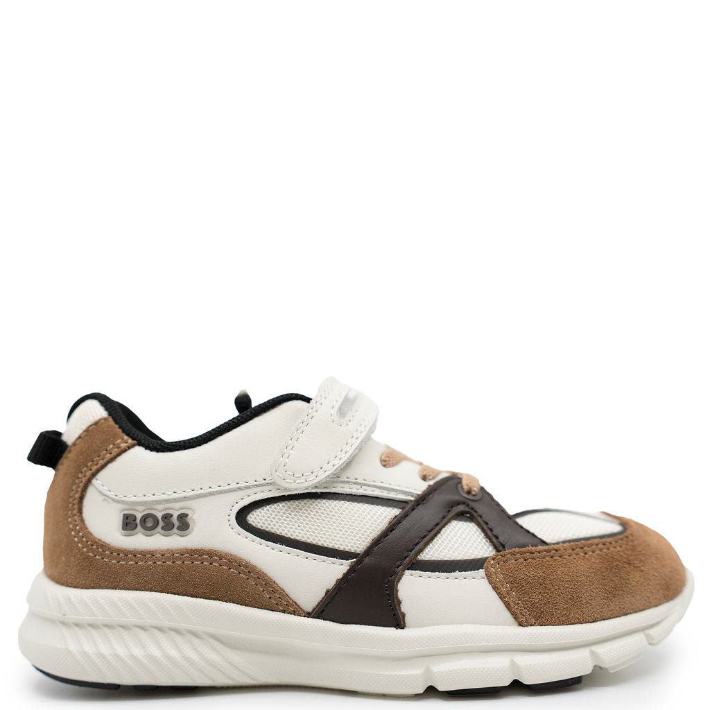 Hugo Boss Brown Velcro Sneaker-Tassel Children Shoes