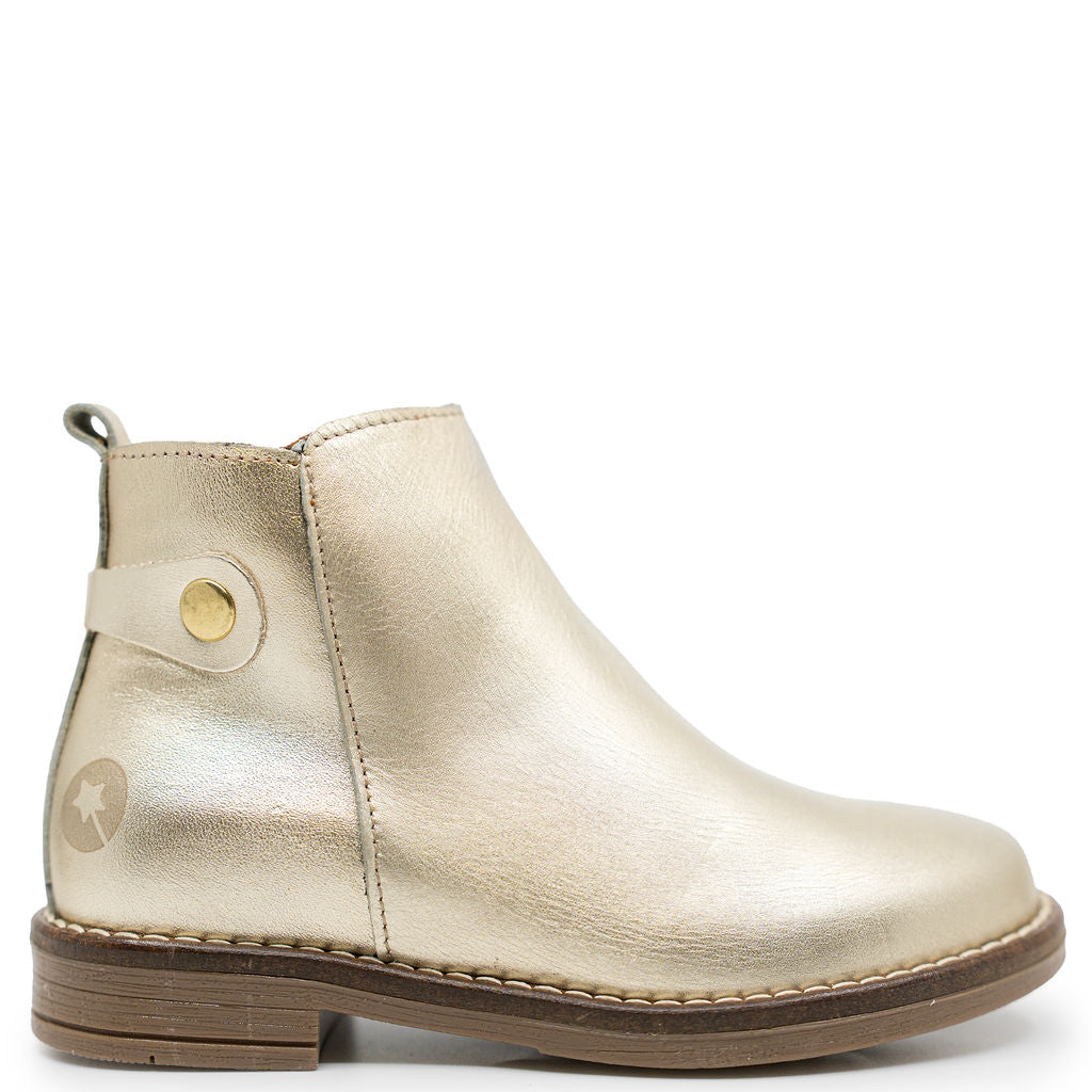 LMDI Gold Zipper Bootie-Tassel Children Shoes