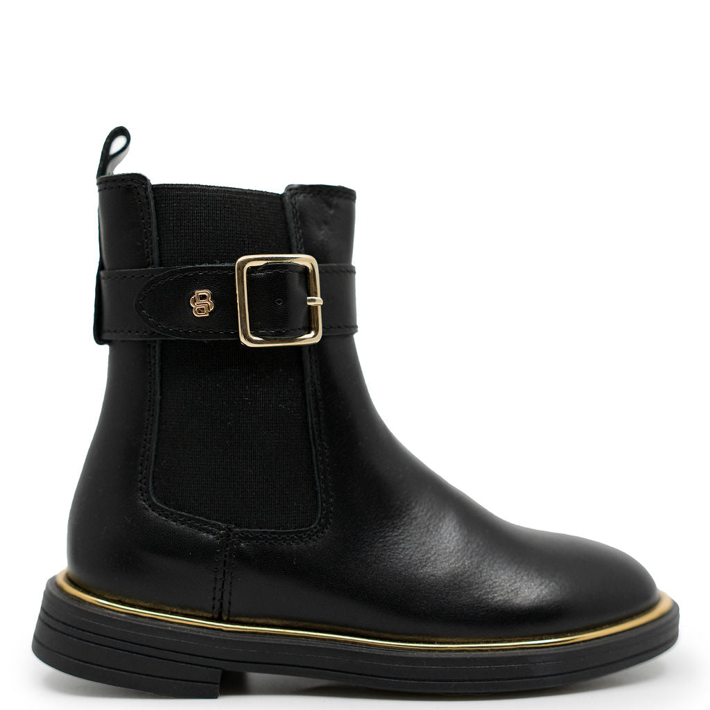Hugo Boss Black Leather Boot-Tassel Children Shoes