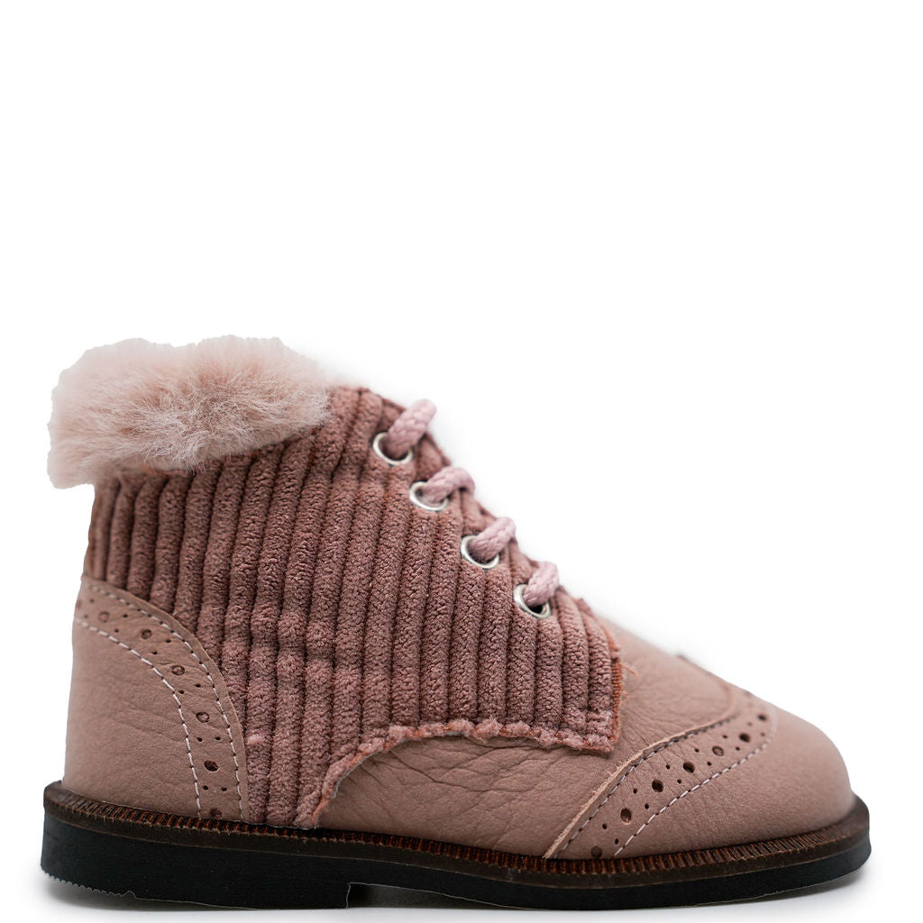 Andanines Rose Fur Baby Bootie-Tassel Children Shoes