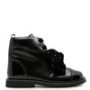 Andanines Black Patent Captoe Bow Bootie-Tassel Children Shoes