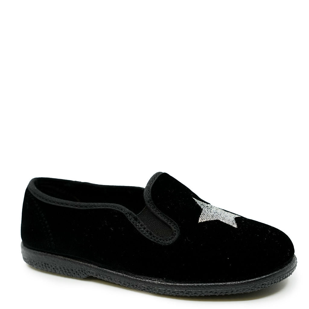 Pepe Black and Silver Star Loafer-Tassel Children Shoes