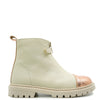 Andanines Cream and Rose Gold Zipper Boot-Tassel Children Shoes