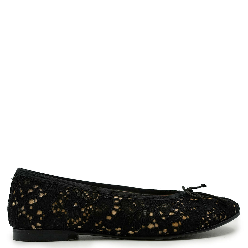 LMDI Black Crochet Ballet Flat-Tassel Children Shoes