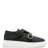 Blublonc Black Rubber Captoe Dress Sneaker-Tassel Children Shoes